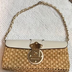 Michael Kors straw clutch